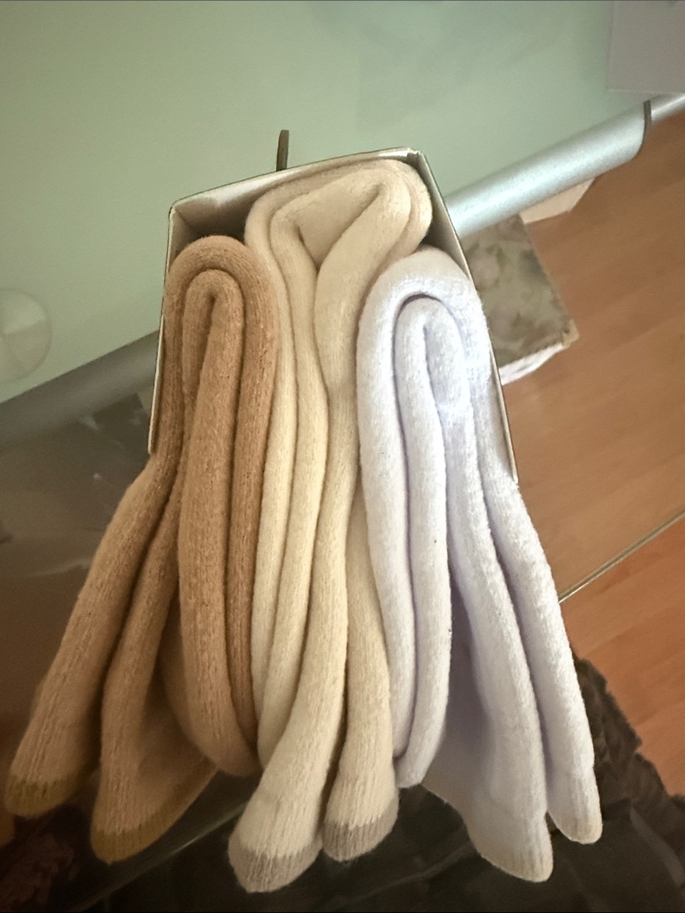 adidas Women’s Crew Socks - Tan Beige white (3 Pack)